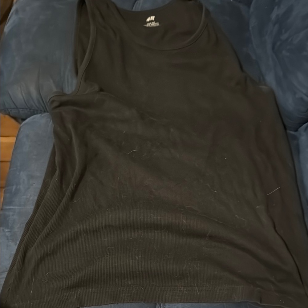 H&M Black Ribbed Tank Top